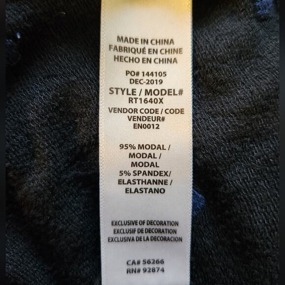 Splendid Embroidered hearts modal long sleeve top Medium - Picture 12 of 12